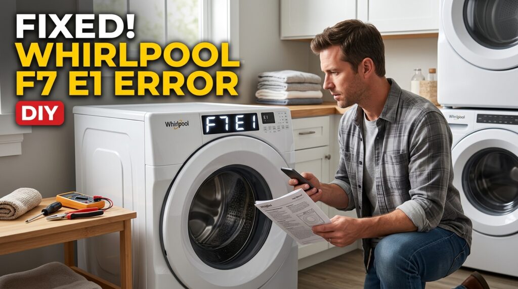 How to fix Whirlpool washer error code F7 E1