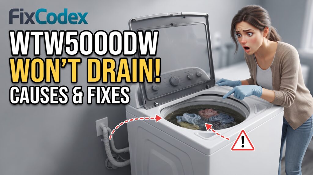 Whirlpool WTW5000DW washer won't drain troubleshooting and fixes