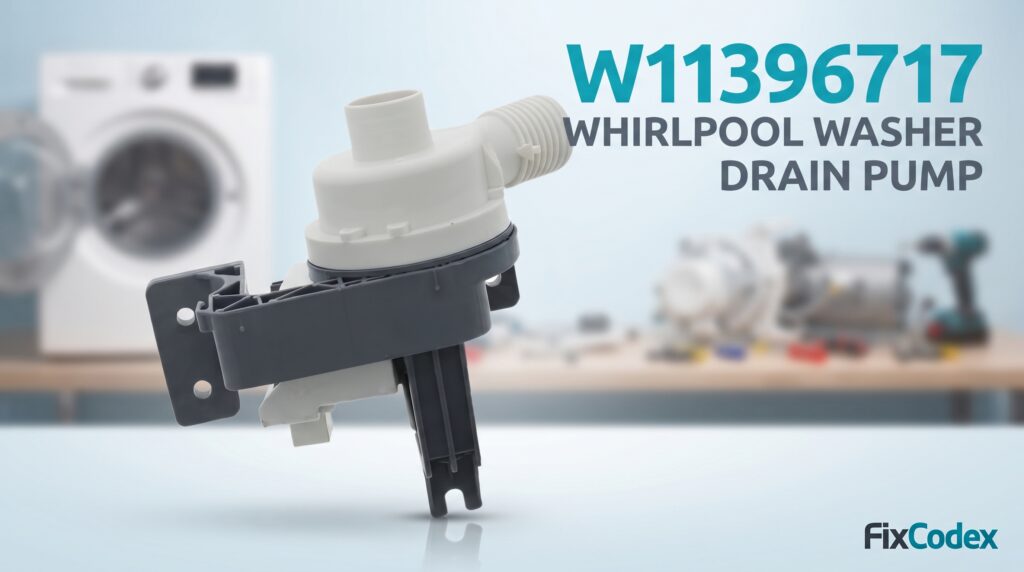 W11396717 Whirlpool washer drain pump replacement part