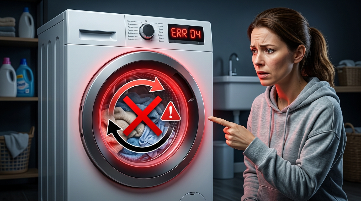 Front-load washing machine not spinning with error problem during wash cycle