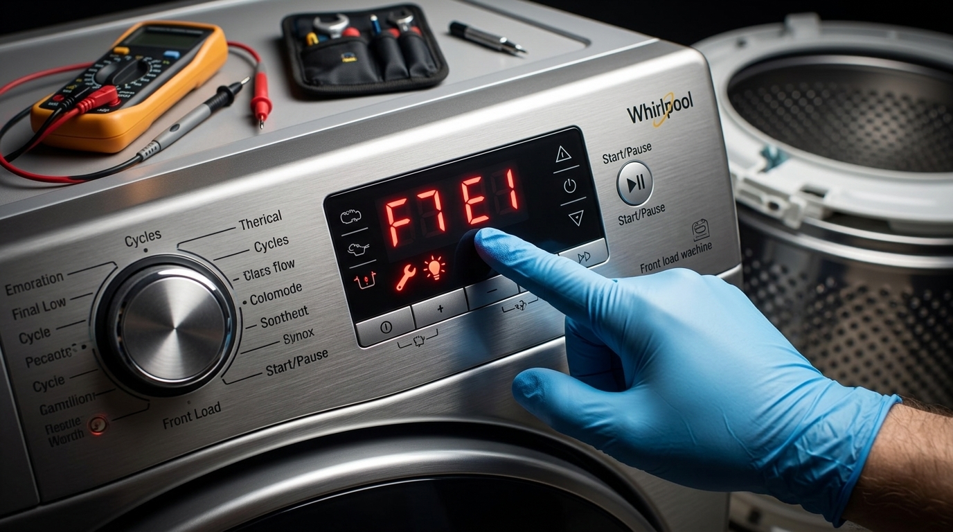Whirlpool front load washer error codes list with meanings and solutions