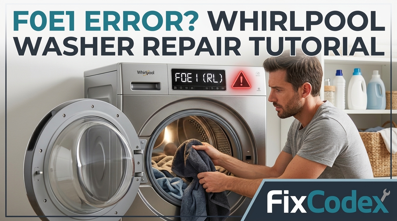 How to fix Whirlpool washer error code F0E1 RL during Clean Washer cycle