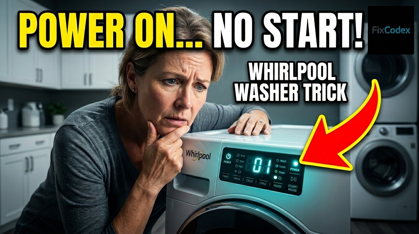 Whirlpool washer powered on but not starting cycle with control board issue