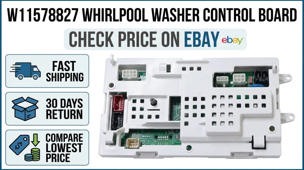 Buy genuine OEM W11578827 Whirlpool washer control board on eBay with free shipping and 30-day returns.