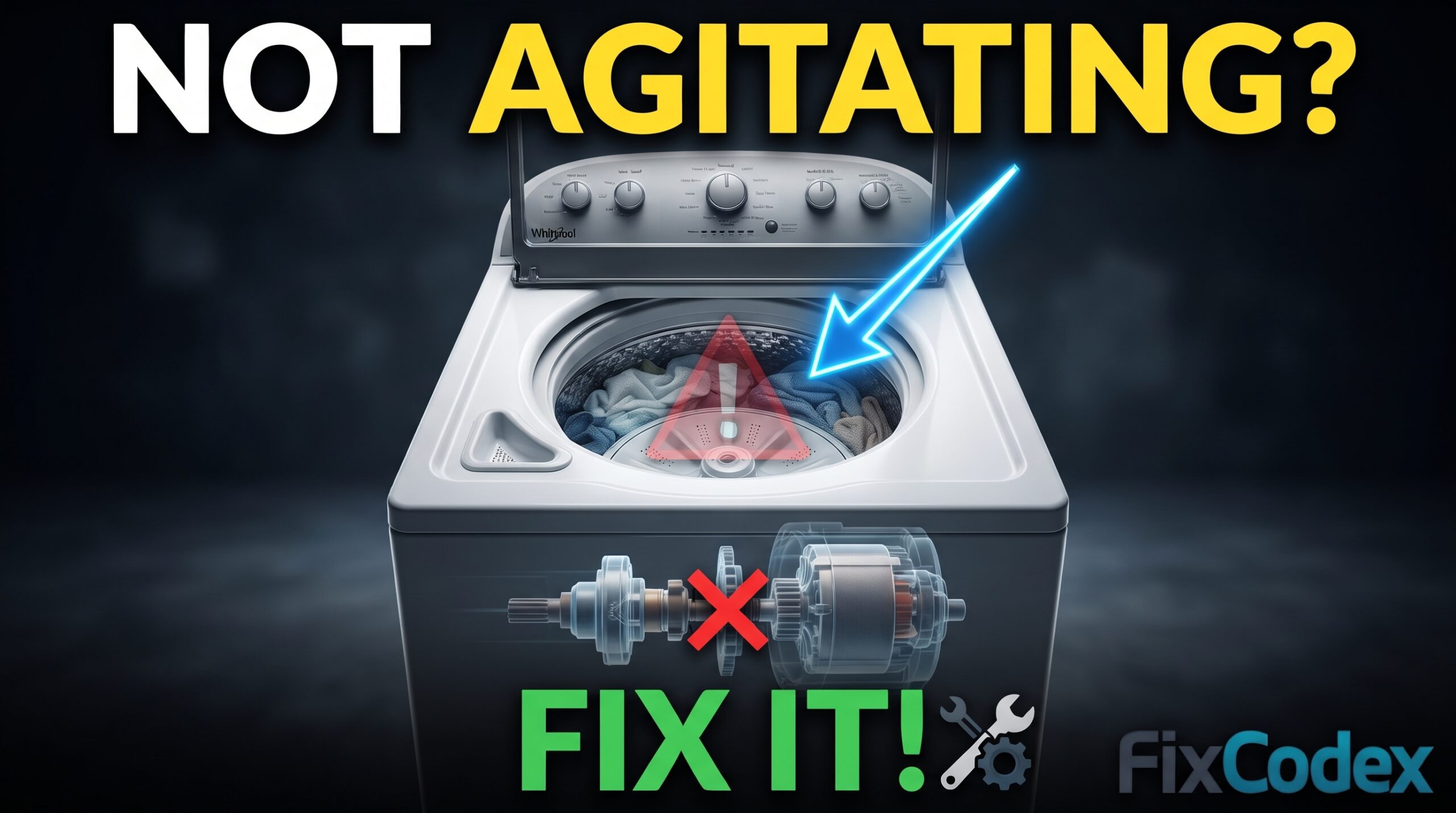 Whirlpool WTW5000DW washer not agitating troubleshooting and repair