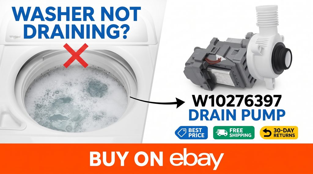 Buy W10276397 Whirlpool washer drain pump on eBay. Compare prices and get free shipping with 30-day returns on this compatible washer drain pump replacement.