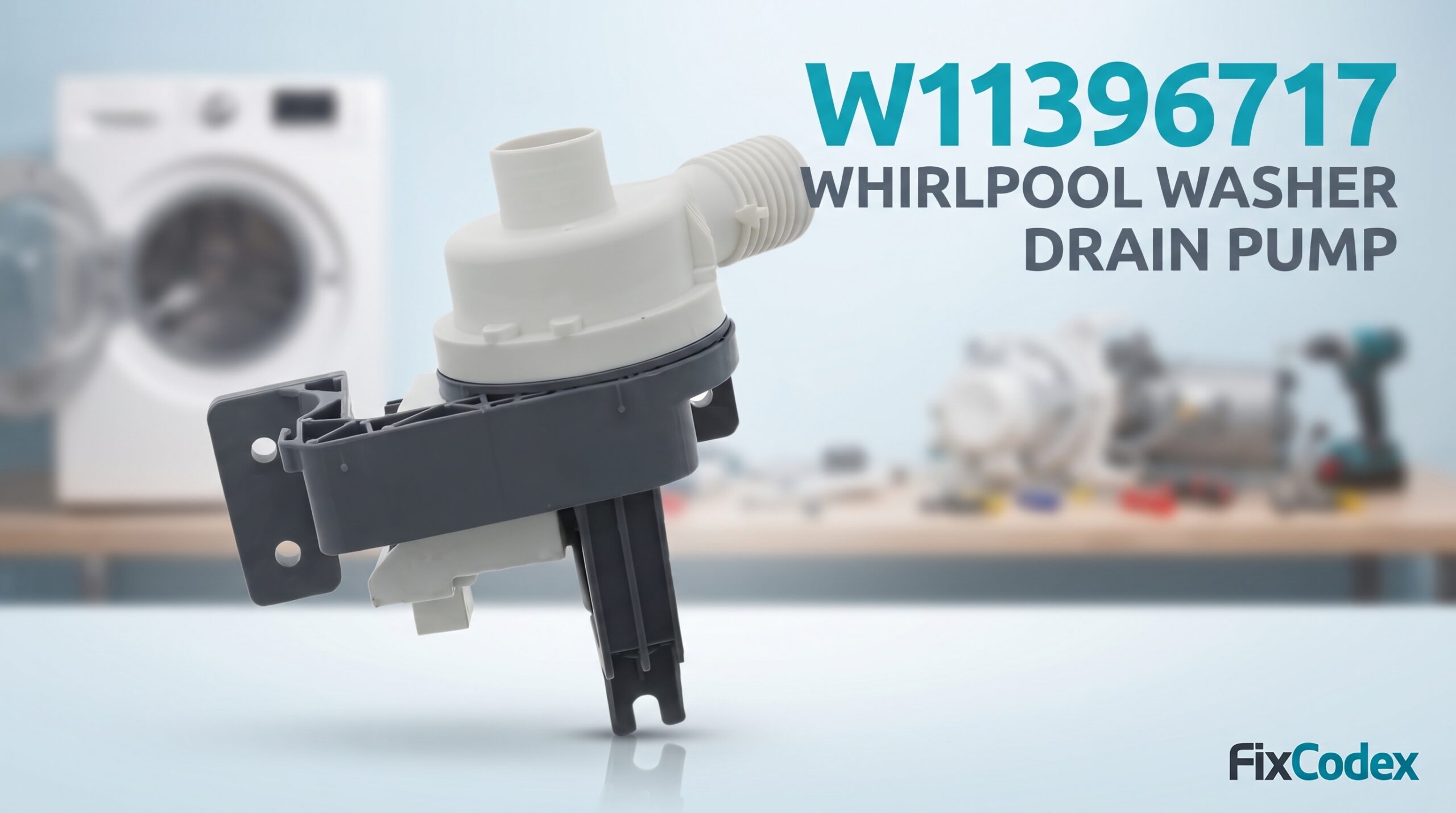 W11396717 Whirlpool washer drain pump replacement part