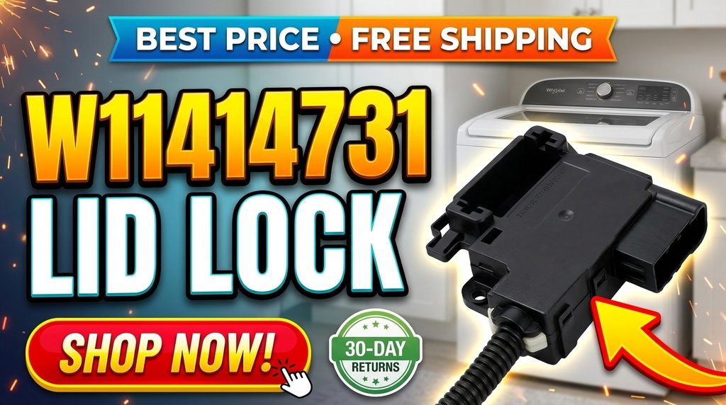 Buy the W11414731 Whirlpool washer lid lock switch on eBay. Check the best price, free shipping, and 30-day returns. Compatible with select Whirlpool, Crosley, and Maytag washer models, including WTW5020SW0, WTW5010LW0, WTW4100SW0, WTW4307SW0, WTW5025SW0, WTW5057LW0, WTW5015LW0, WTW4105SW0, WTW4300SW0, MVW5035MW0, WTW5015LW1, WTW4107SW0, WTW5057LW1, WTW5010LW1, CAW45125LW1, CAW45125LW0, CWW4512RW0, MTW4205SW0, MTW4200SW0, and more.